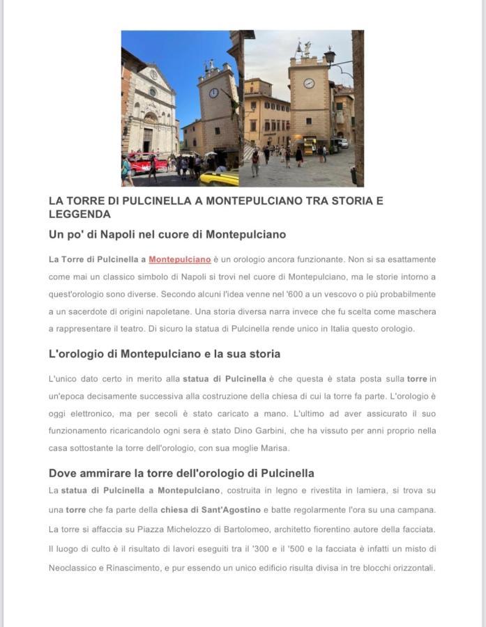 Pulcinella Appartamento Tipico Centro Storico Montepulciano Stazione Buitenkant foto